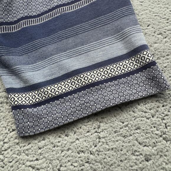 Classics by Palmland‎ Polo Shirt Mens XL Geometric Striped Pattern Short Sleeve - Picture 5 of 11